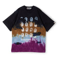 A Bathing Ape Color Camo Tie Dye Destroyed Multi Logo Relaxed Fit Tee M (Black)