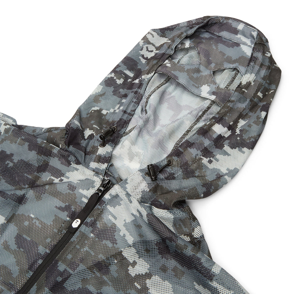 A Bathing Ape Multi Pixel Camo Mesh Hoodie Jacket M (Black)