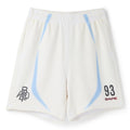 A Bathing Ape Heavy Wash Hand Draw Football Logo Relaxed Fit Sweat Shorts M (White)