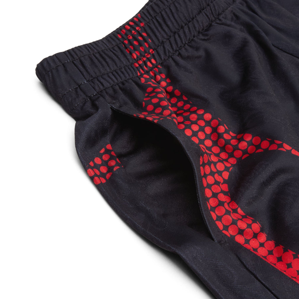 A Bathing Ape Ape Flame Monogram Jacquard Relaxed Fit Football Shorts M (Black)