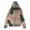 A Bathing Ape Hand Dye Shark Full Zip Hoodie (Green)