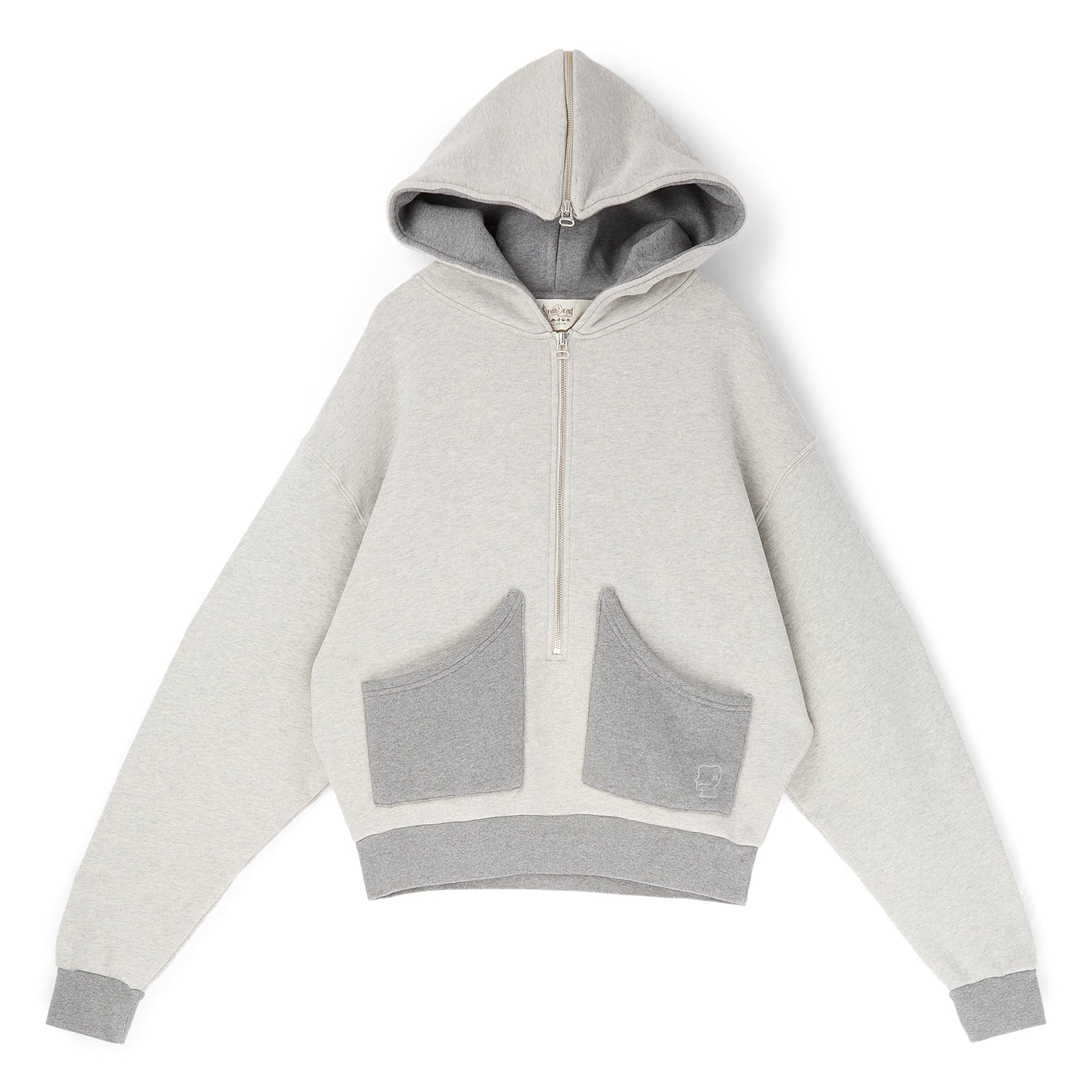 Brain Dead Zip Hoodie (Heather Grey)