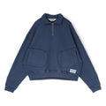 Brain Dead Half Zip Collared Sweatshirt (Midnight)
