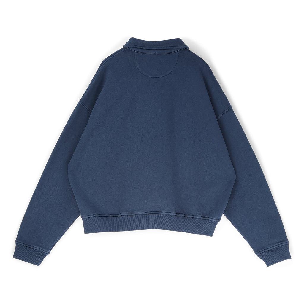 Brain Dead Half Zip Collared Sweatshirt (Midnight)