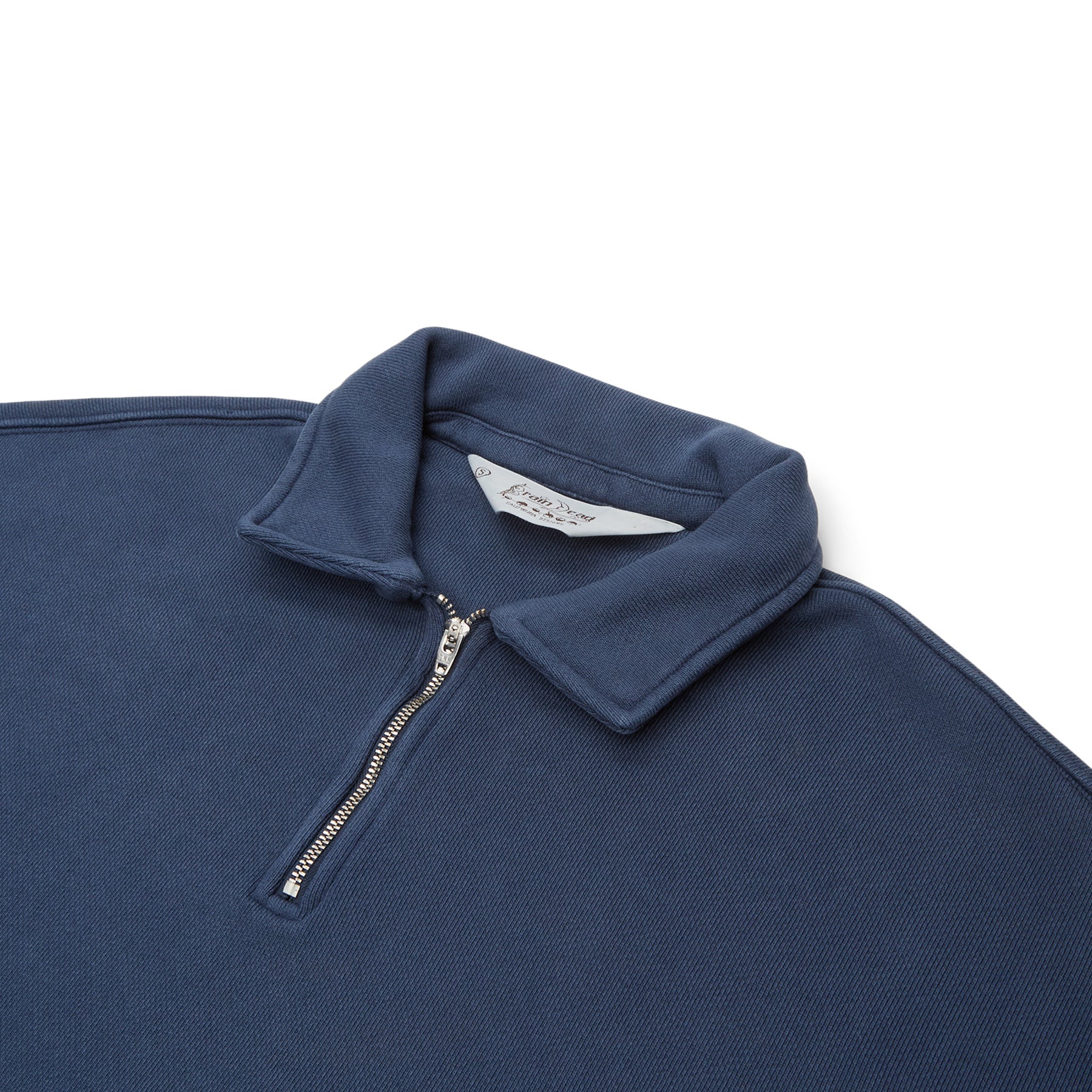 Brain Dead Half Zip Collared Sweatshirt (Midnight)