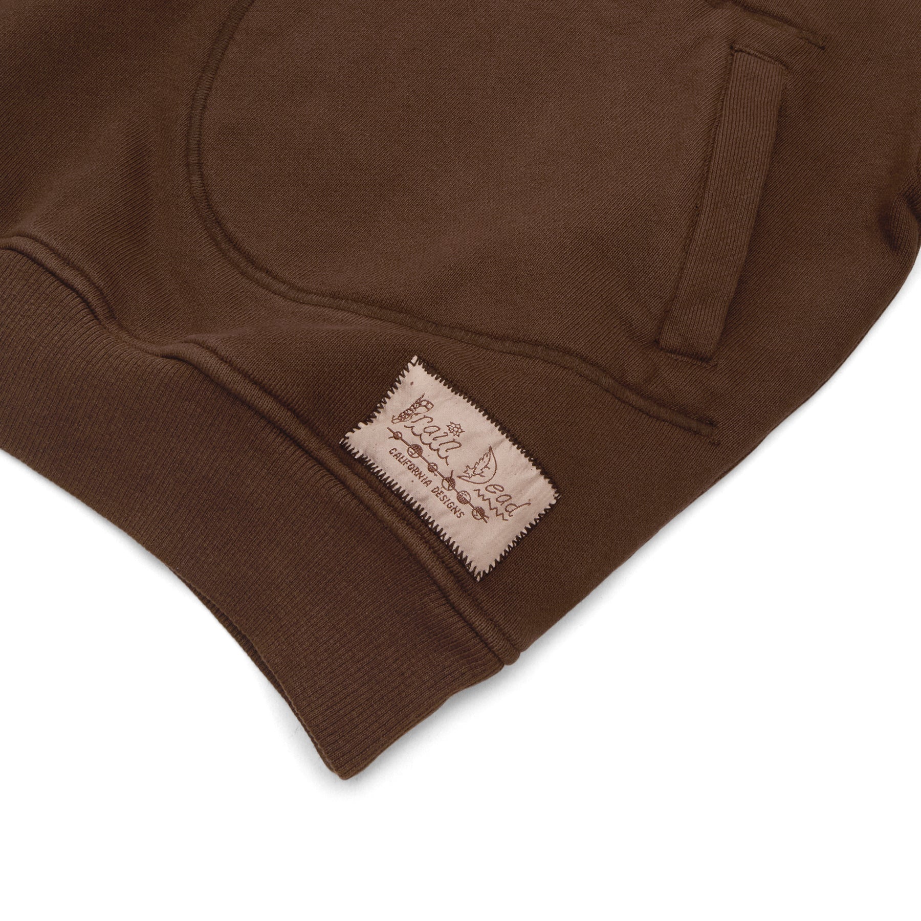 Brain Dead Half Zip Collared Sweatshirt (Brown)