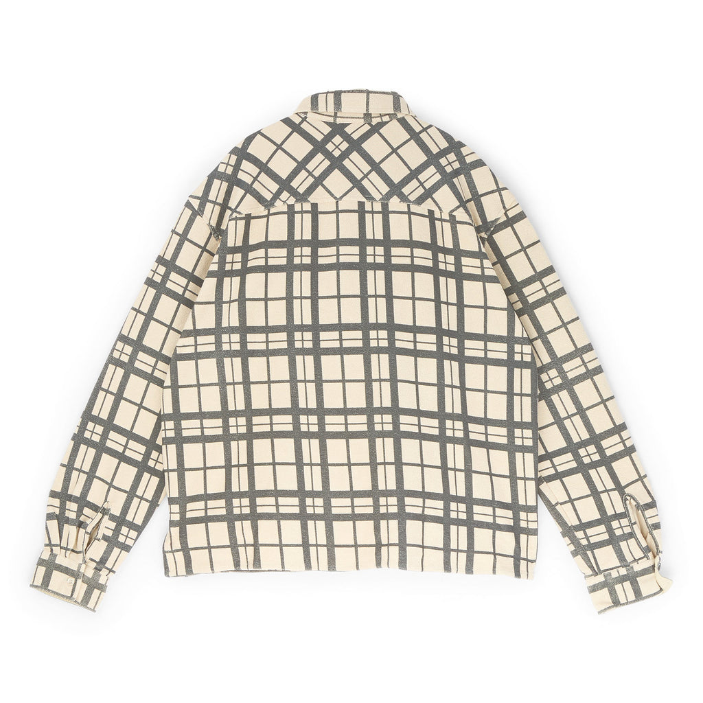 Brain Dead Plaid French Terry Button Up (Sand)