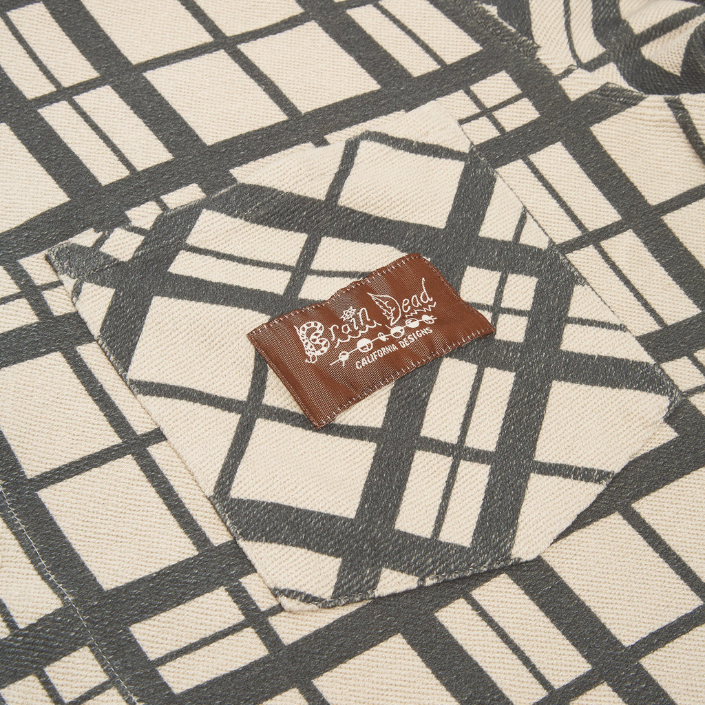 Brain Dead Plaid French Terry Button Up (Sand)