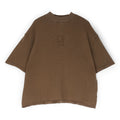 Brain Dead Boxy Thermal Mock Neck T-Shirt (Brown)