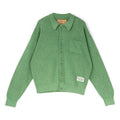 Brain Dead Pigment Dye Long Sleeve Polo Sweater (Green)