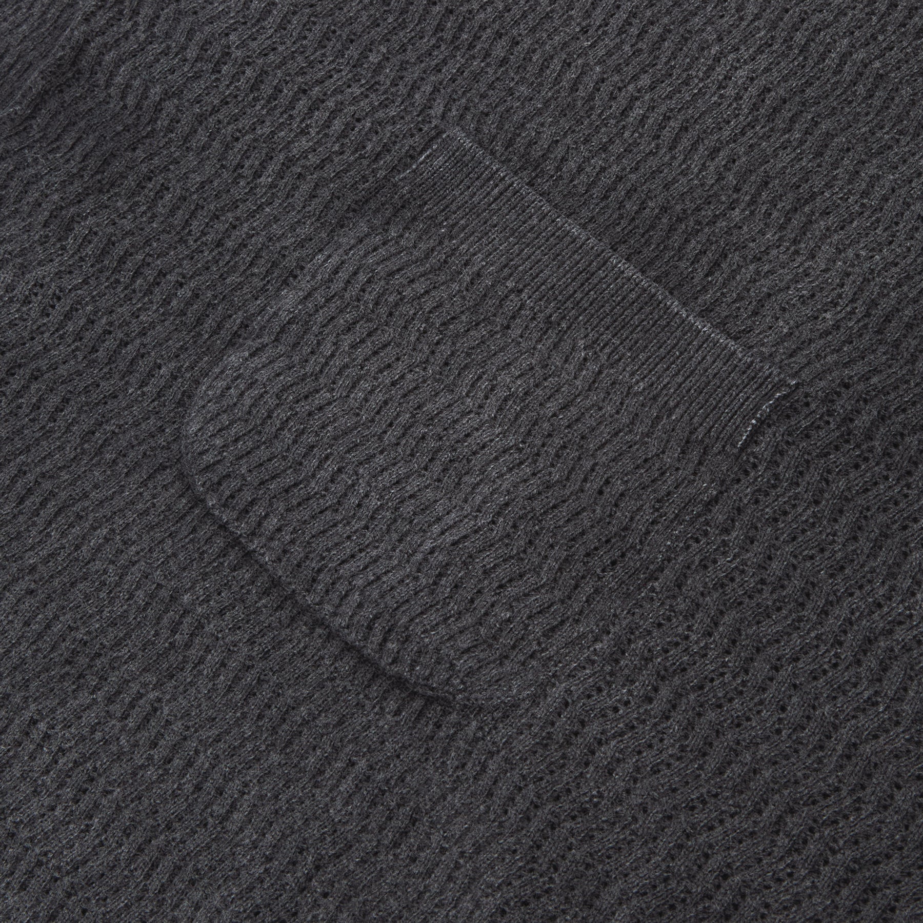 Brain Dead Pigment Dye Long Sleeve Polo Sweater (Ink)