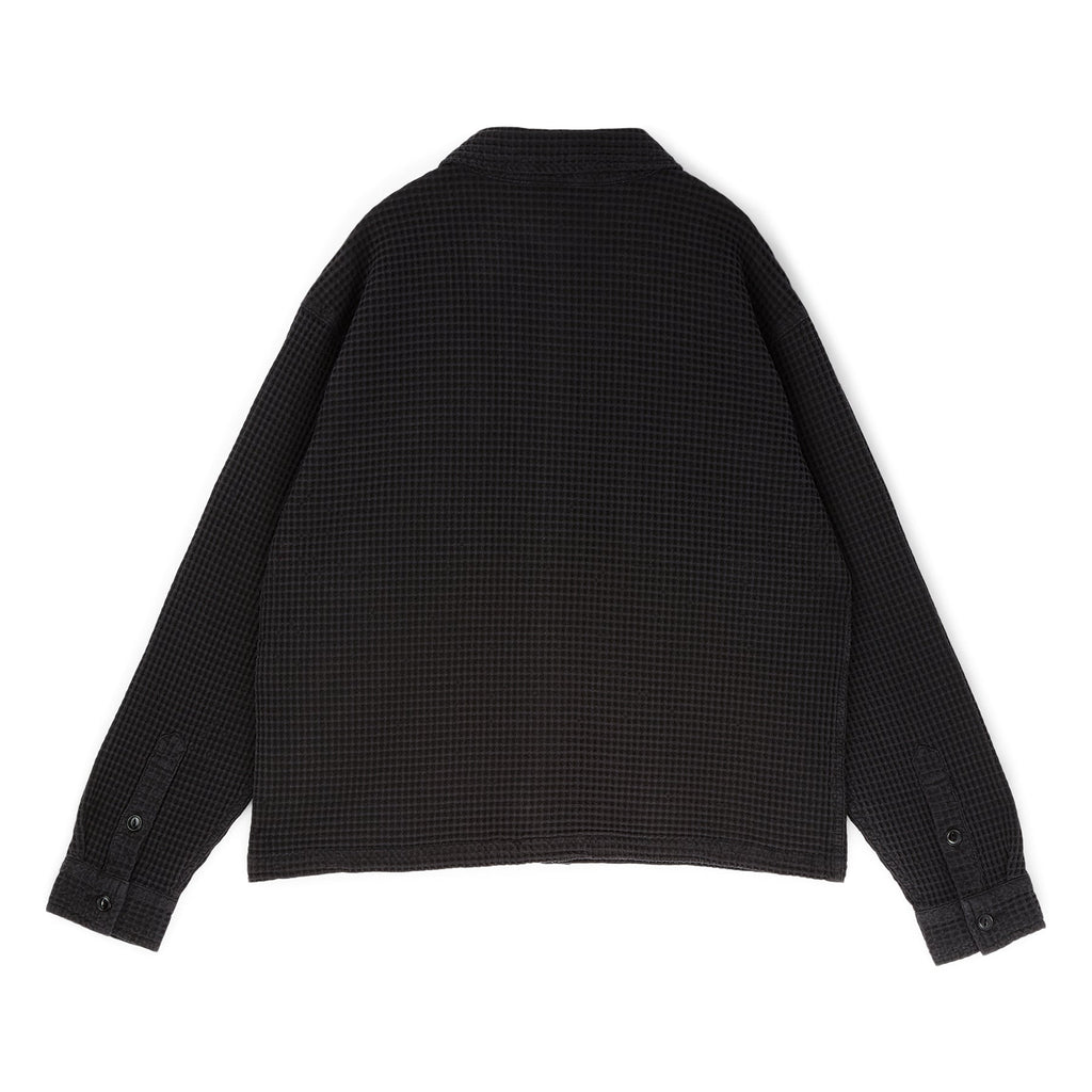 Brain Dead Waffle Button Front Shirt (Black)