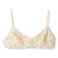 Danielle Guizio Ari Gathered Sequin Top (Ivory)