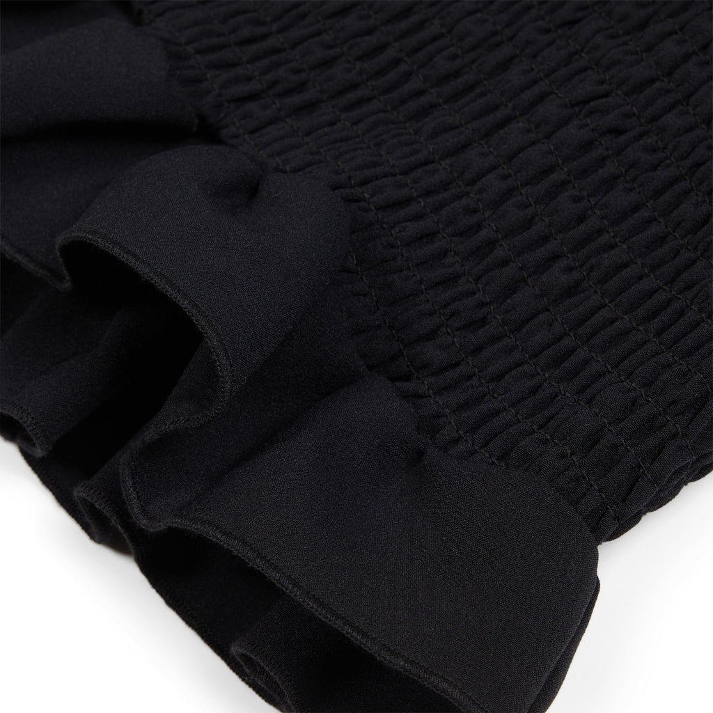Danielle Guizio Constance Smocked Skirt (Black)