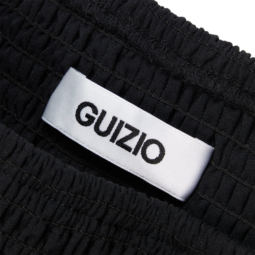 Danielle Guizio Constance Smocked Skirt (Black)