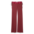Danielle Guizio Ruched Side Tie Stretch Pant (Bordeaux)