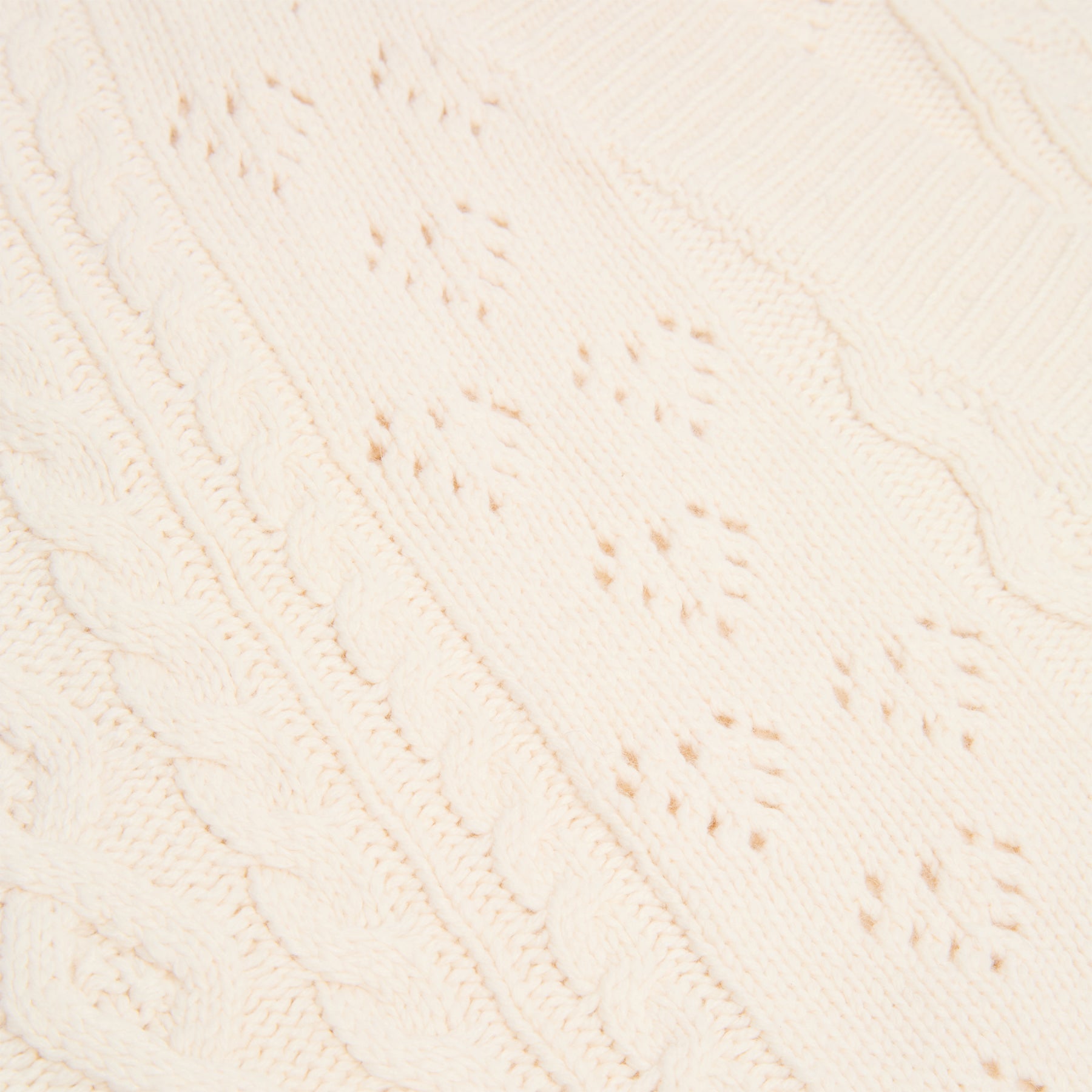 Danielle Guizio Noah Cable Crop Cardigan (Snow white)