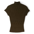 Danielle Guizio Vivienne Short Sleeve Turtleneck (Dark olive)
