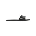 Jude Floor Flat (Black Leather)