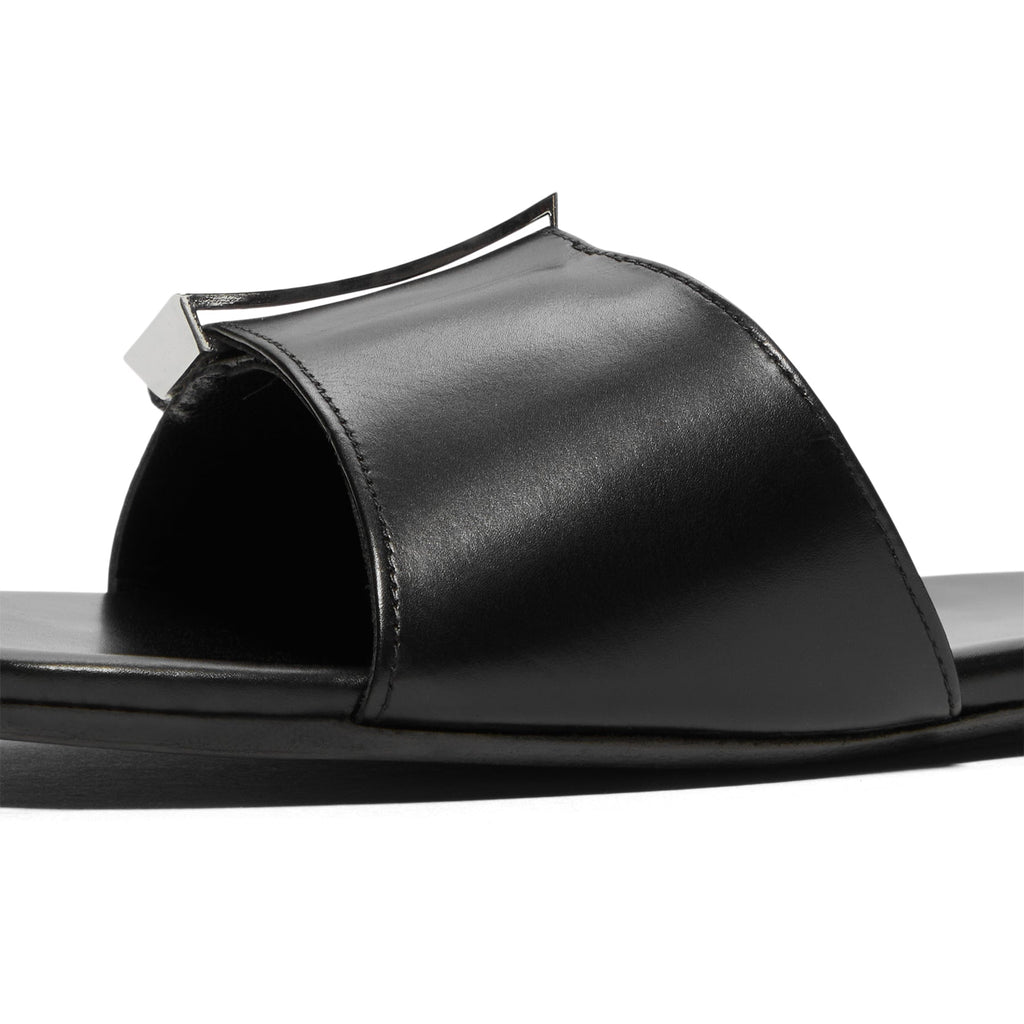 Jude Floor Flat (Black Leather)