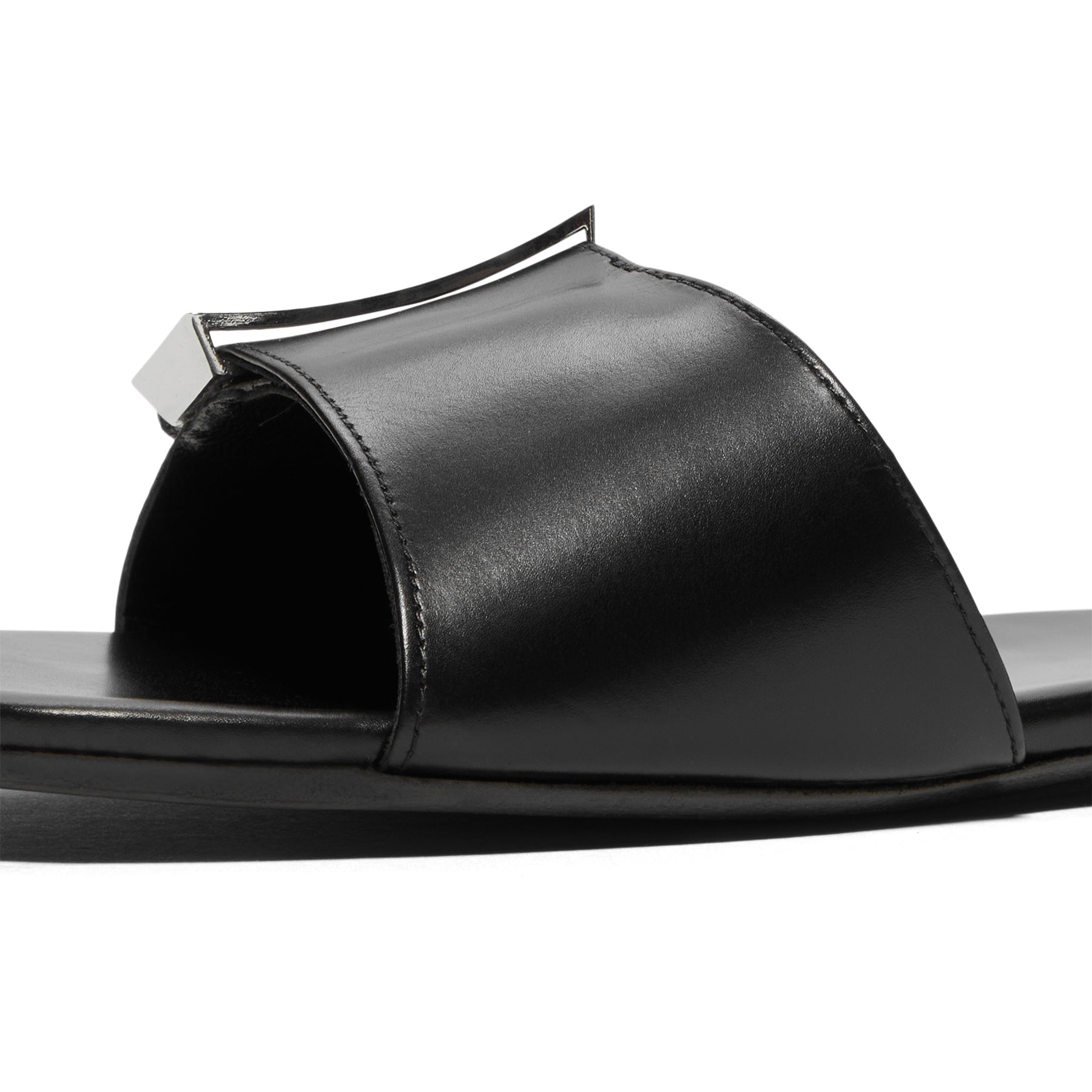 Jude Floor Flat (Black Leather)