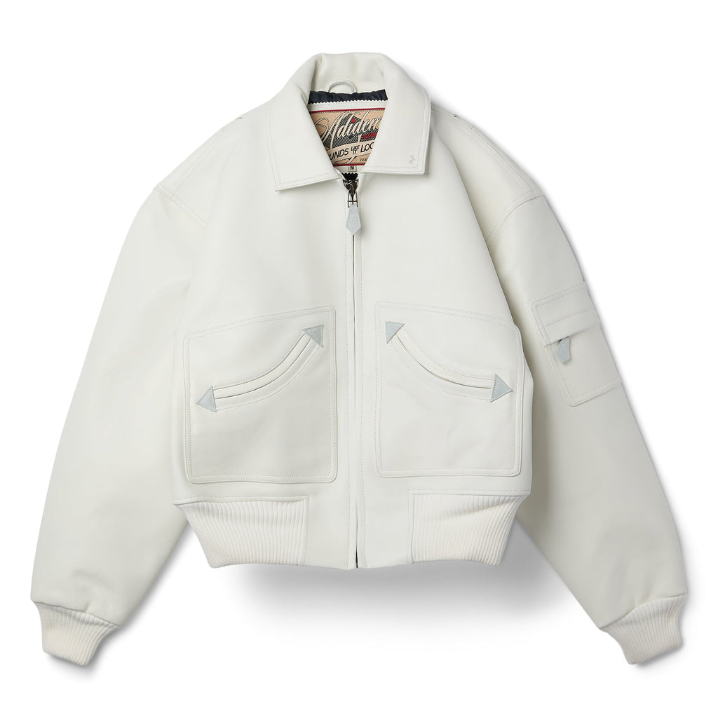Adidem Asterisks Lambskin Jacket (White)