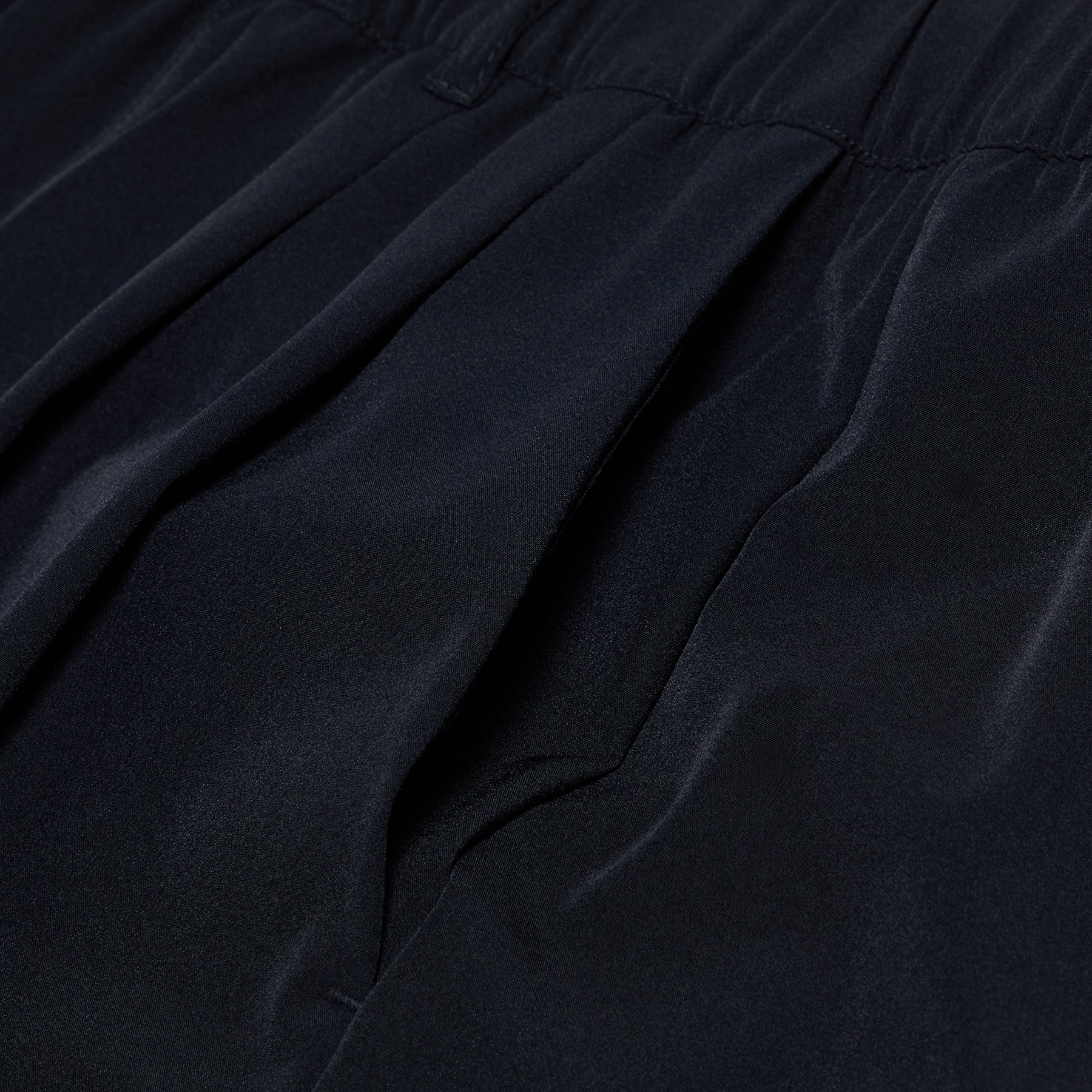 Dime Pleated Nylon Pants (Black)