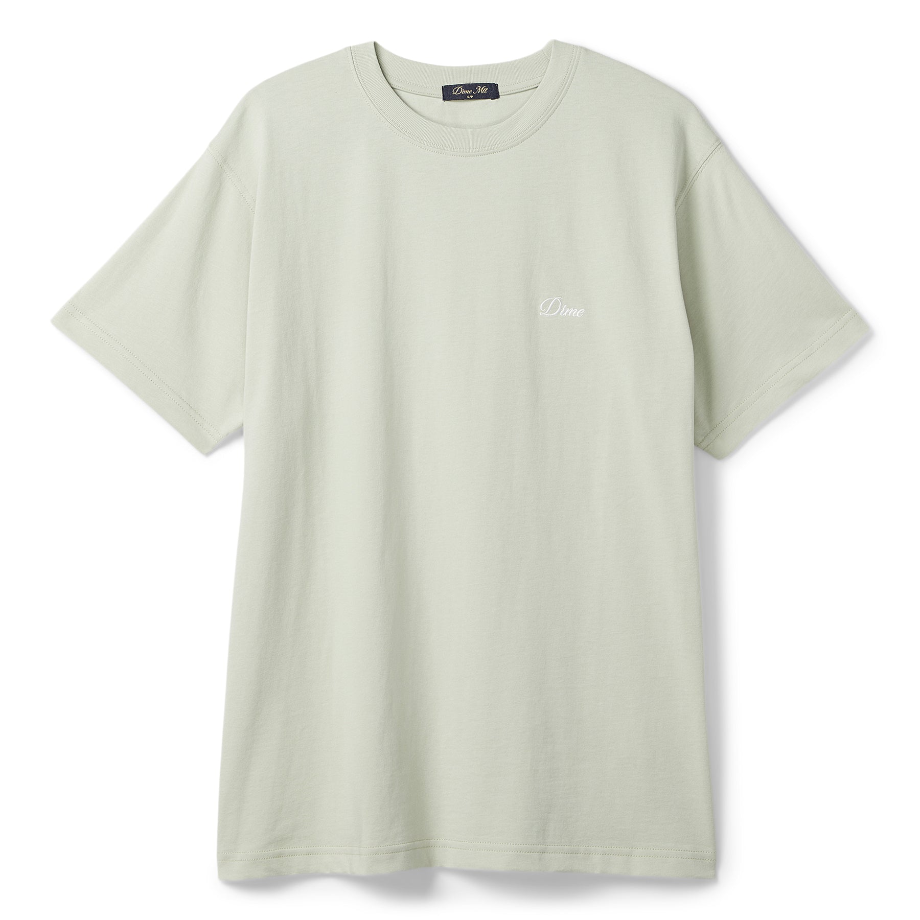 Dime Cursive Small Logo T-Shirt (Charcoal Moss)