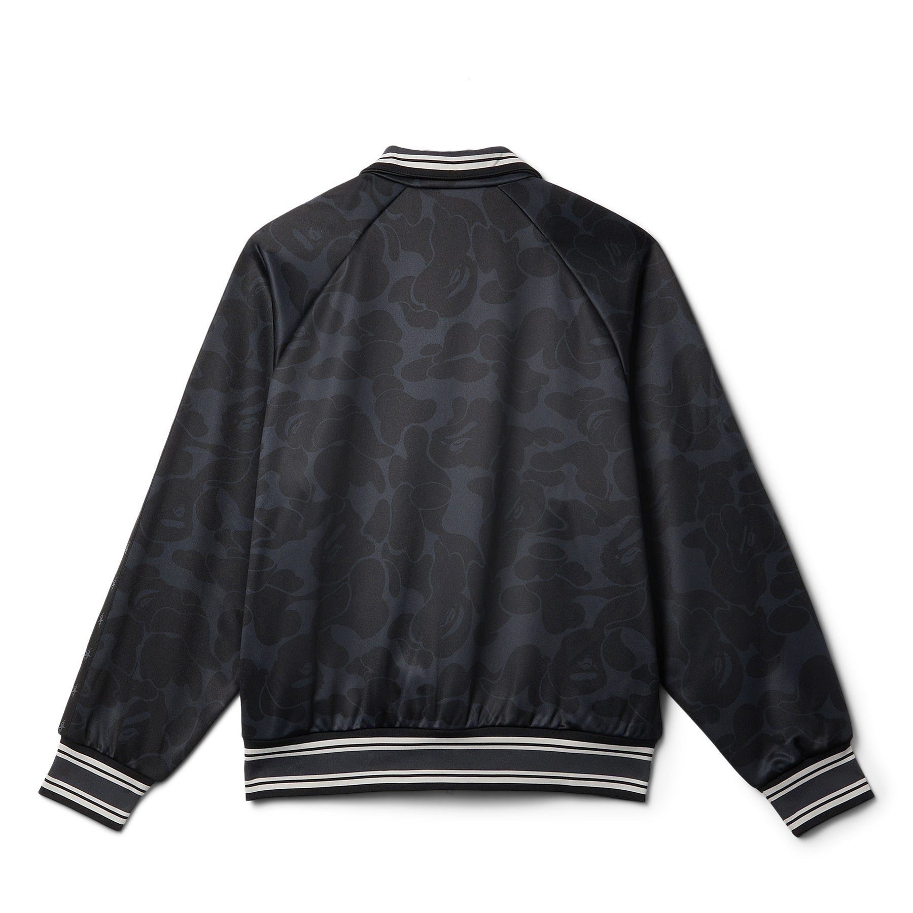 A Bathing Ape Solid Camo Bathing Ape Logo Relaxed Fit Track Jacket (Black)