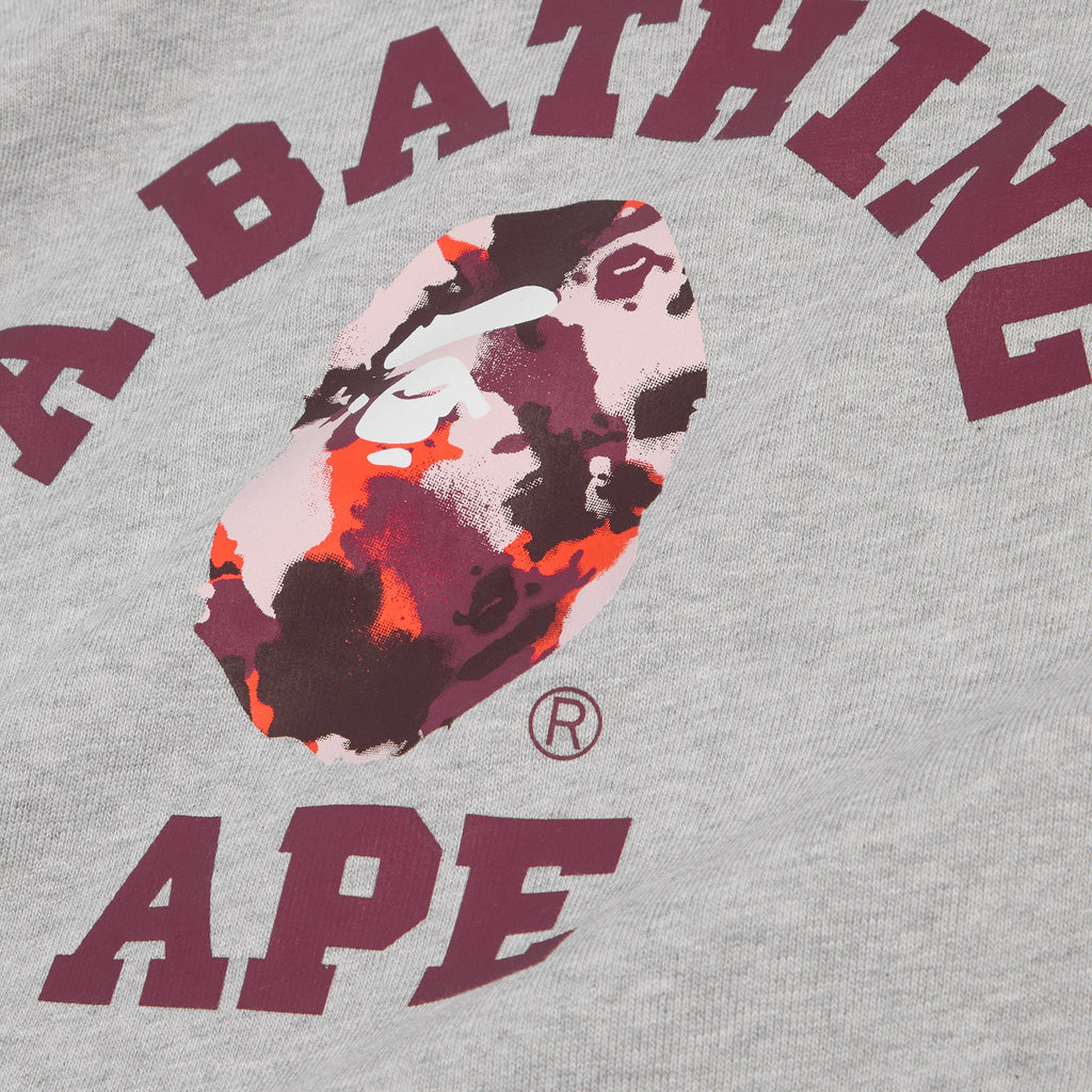A Bathing Ape Map Camo College Relax Fit Crewneck Sweatshirt (Grey)