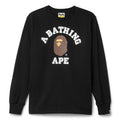 A Bathing Ape College Long Sleeve Tee (Black)