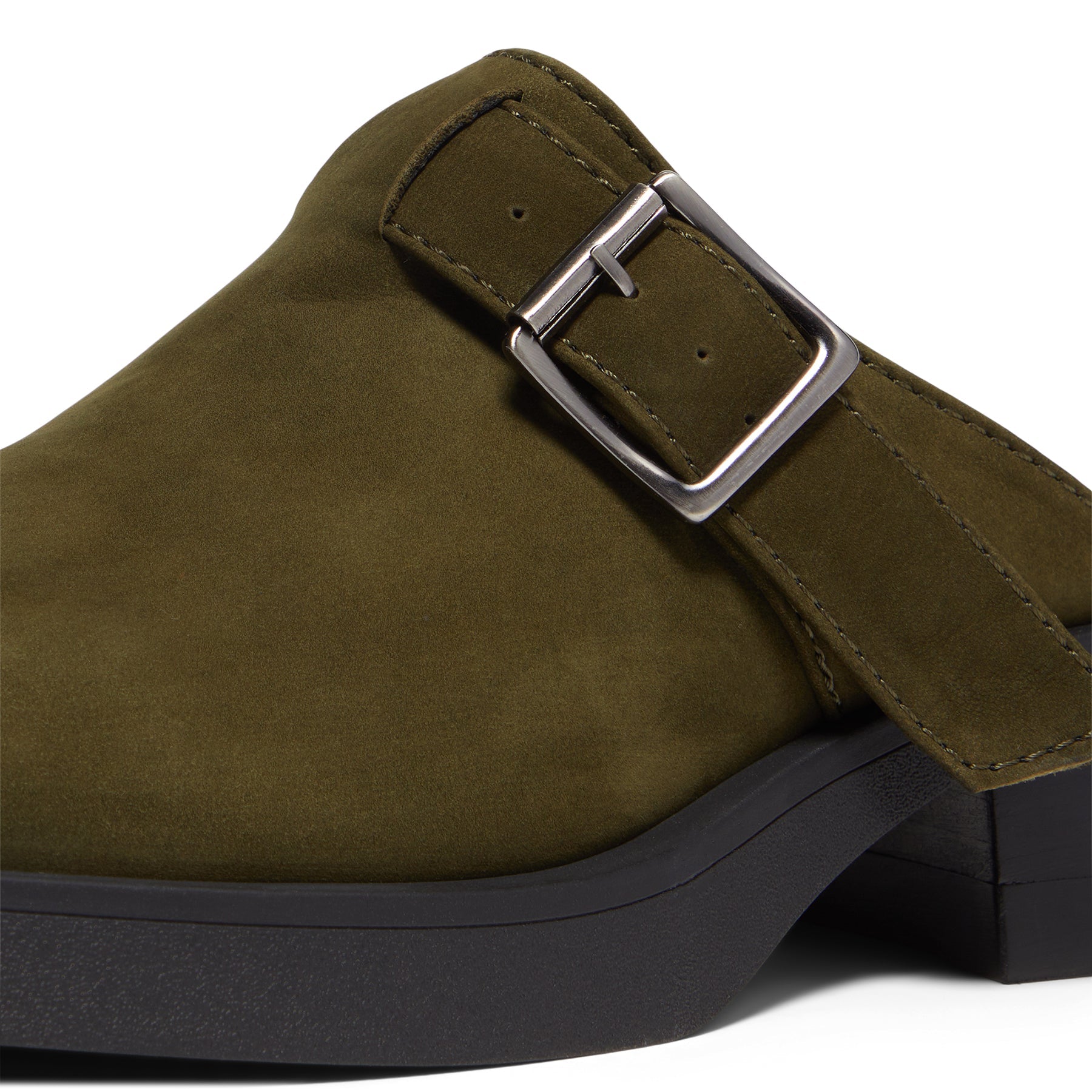 Miista Aroa Kakhi Suede Mules (Khaki)