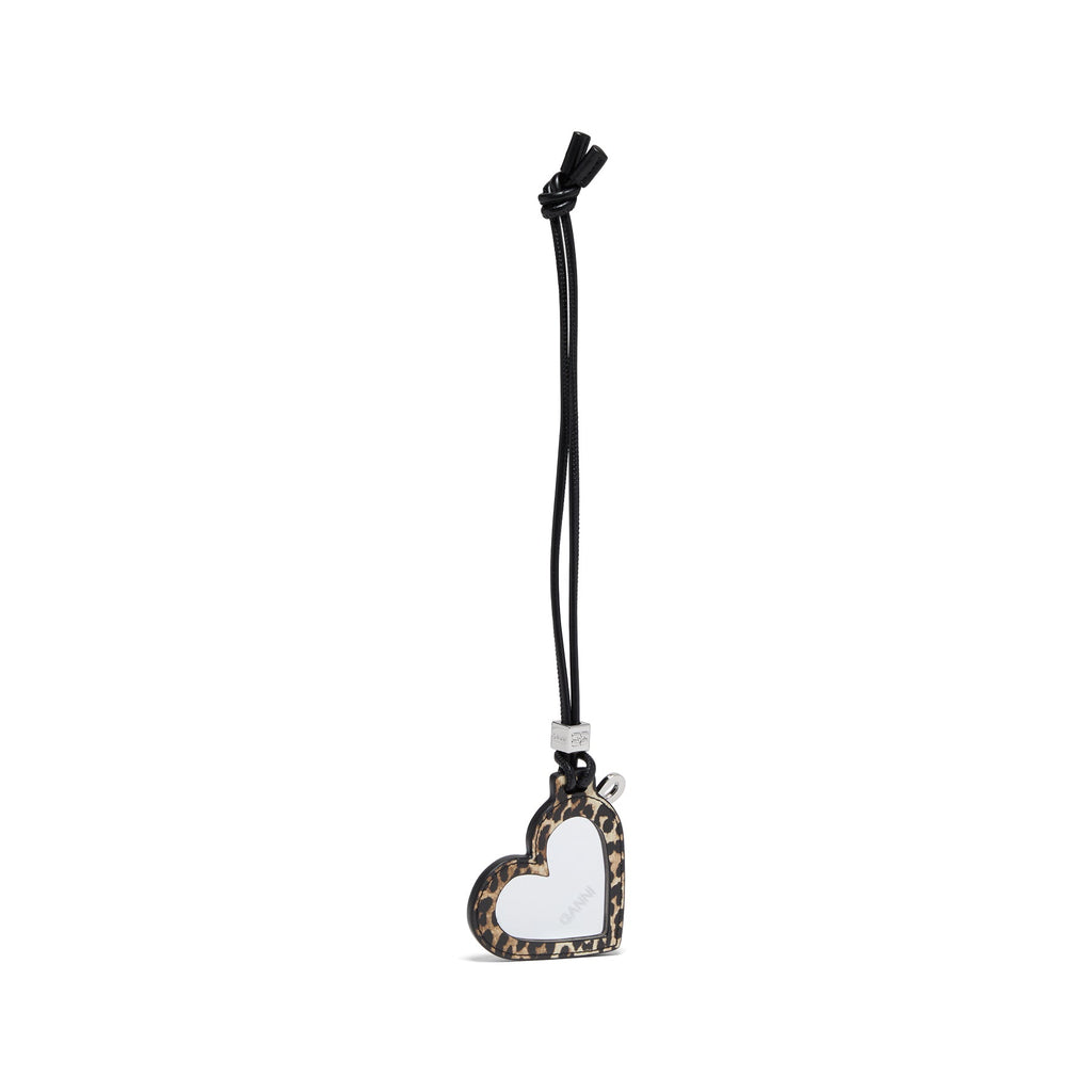 GANNI Bou Heart Mirror Print (Leopard)