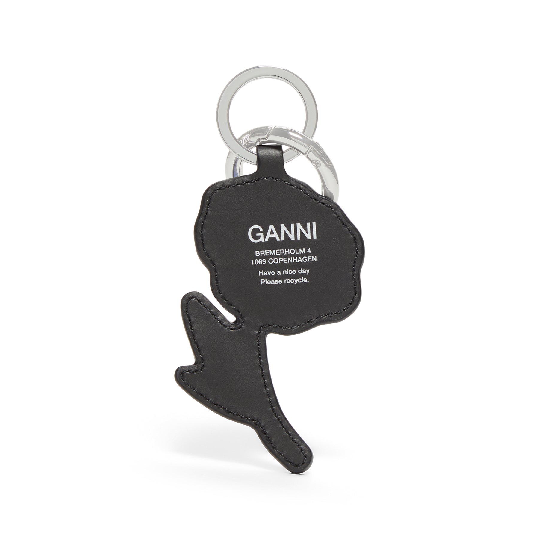 GANNI Flower Keyring (Black)