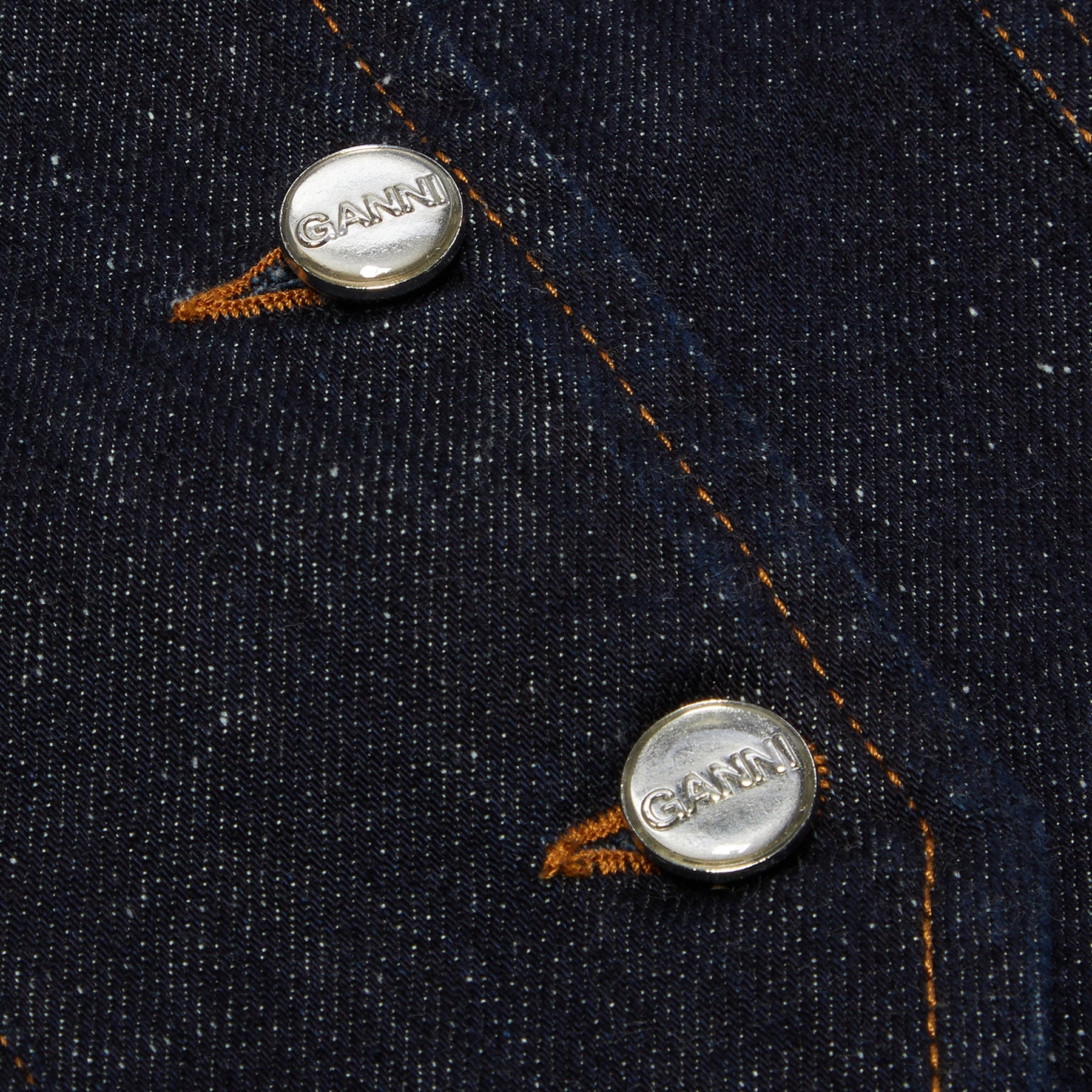 GANNI Neppy Denim Vest (Dark Blue Stone)