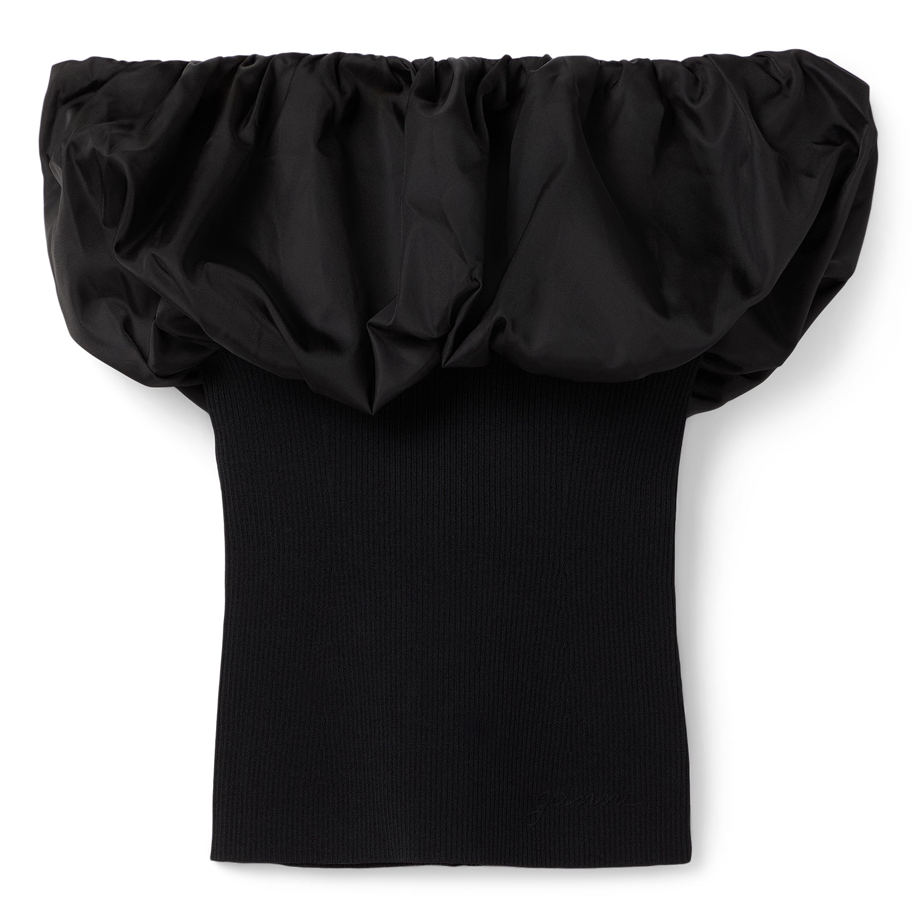 GANNI Melange Knit Top (Black)