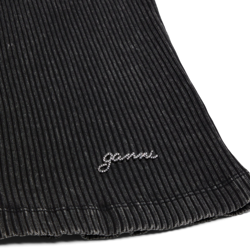 GANNI Heavy Rib Jersey Tank Top (Black washed)