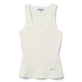 GANNI Heavy Rib Jersey Tank Top (Egret)