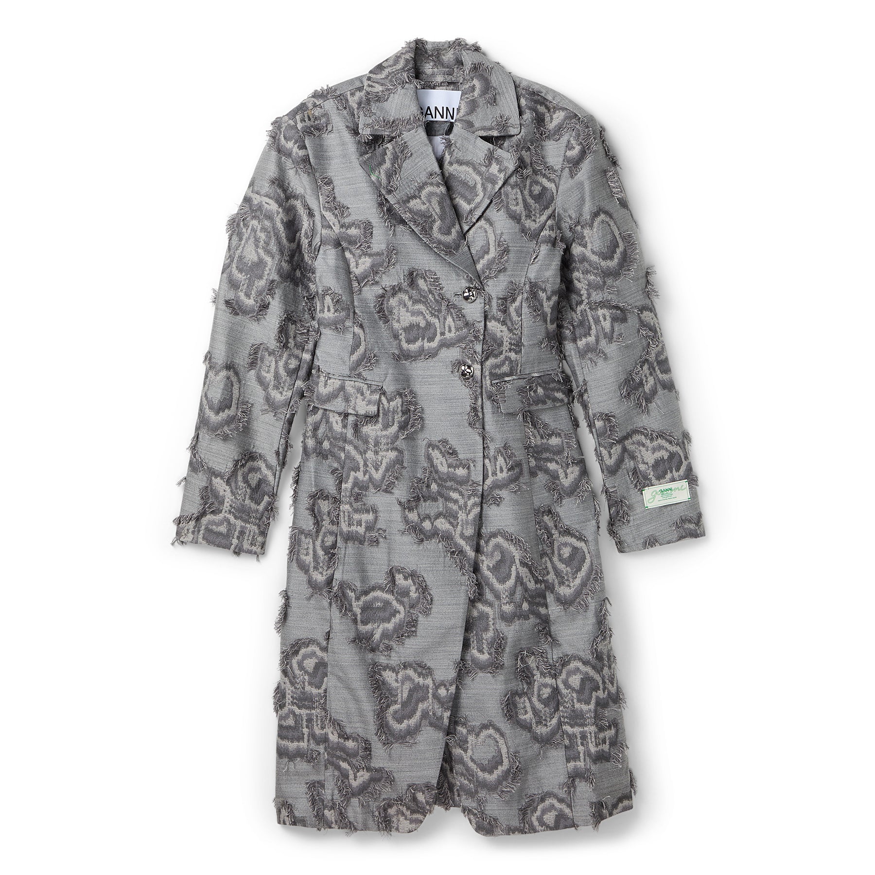 GANNI Fil Coupe Suiting Coat (Mockingbird)