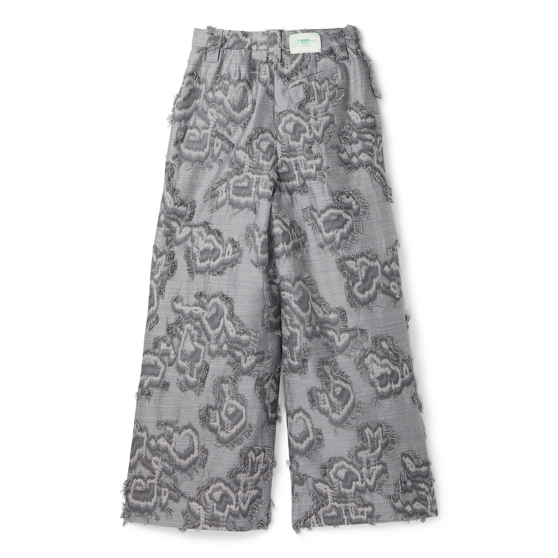 GANNI Fil Coupe Suiting Big Pleat Pants (Mockingbird)