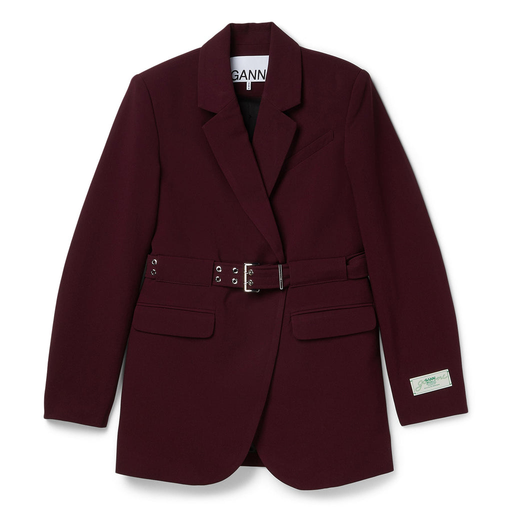 GANNI Future Twill Suiting Blazer (Port Royale)