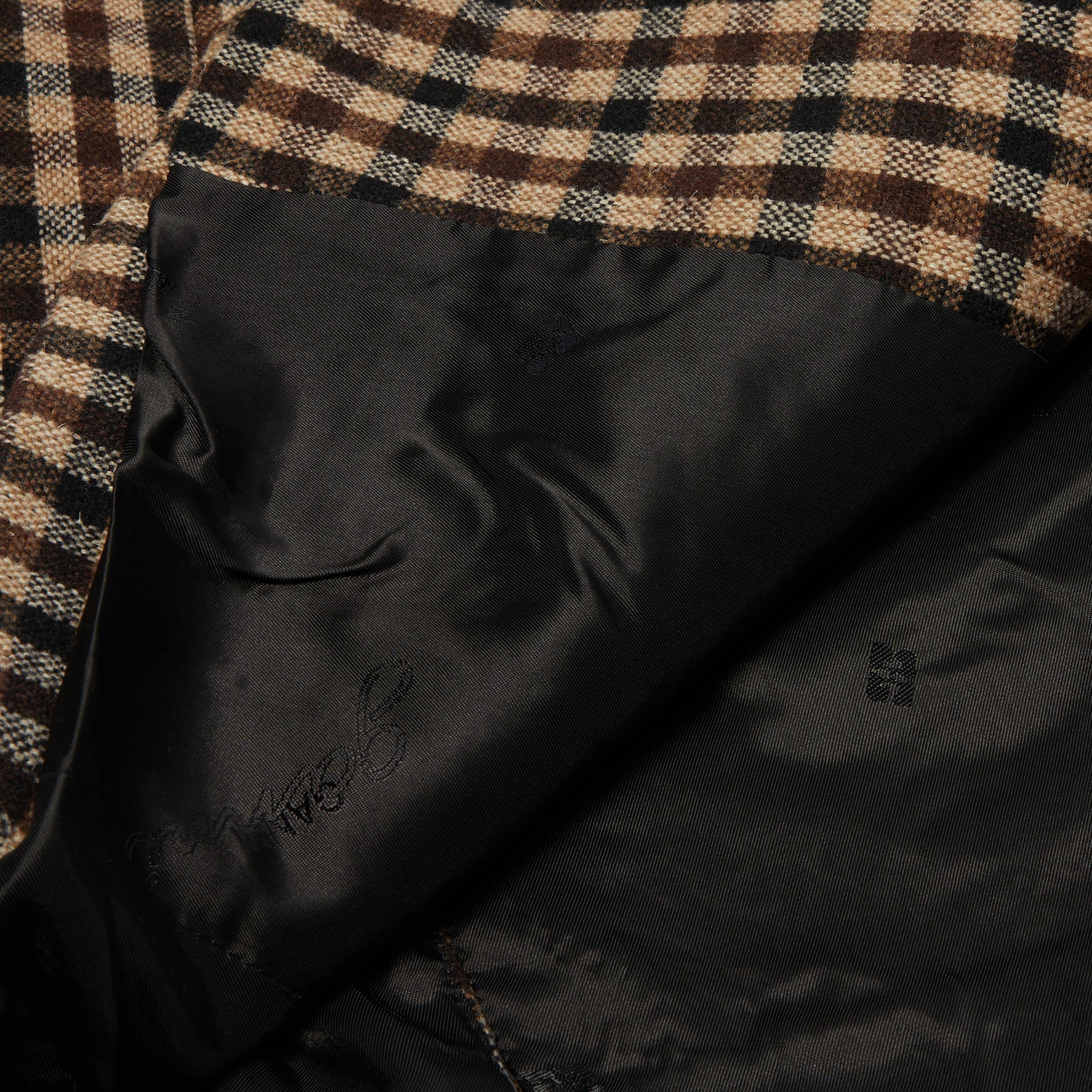 GANNI Check Wool Mix Oversized Blazer (Chicory Coffee)