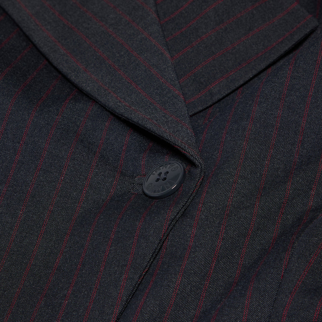 GANNI Stretch Stripe Blazer (Phantom)