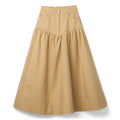 GANNI Classic Summer Suiting Long Skirt (Pale Khaki)