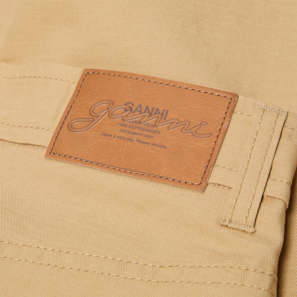 GANNI Classic Summer Suiting Long Skirt (Pale Khaki)