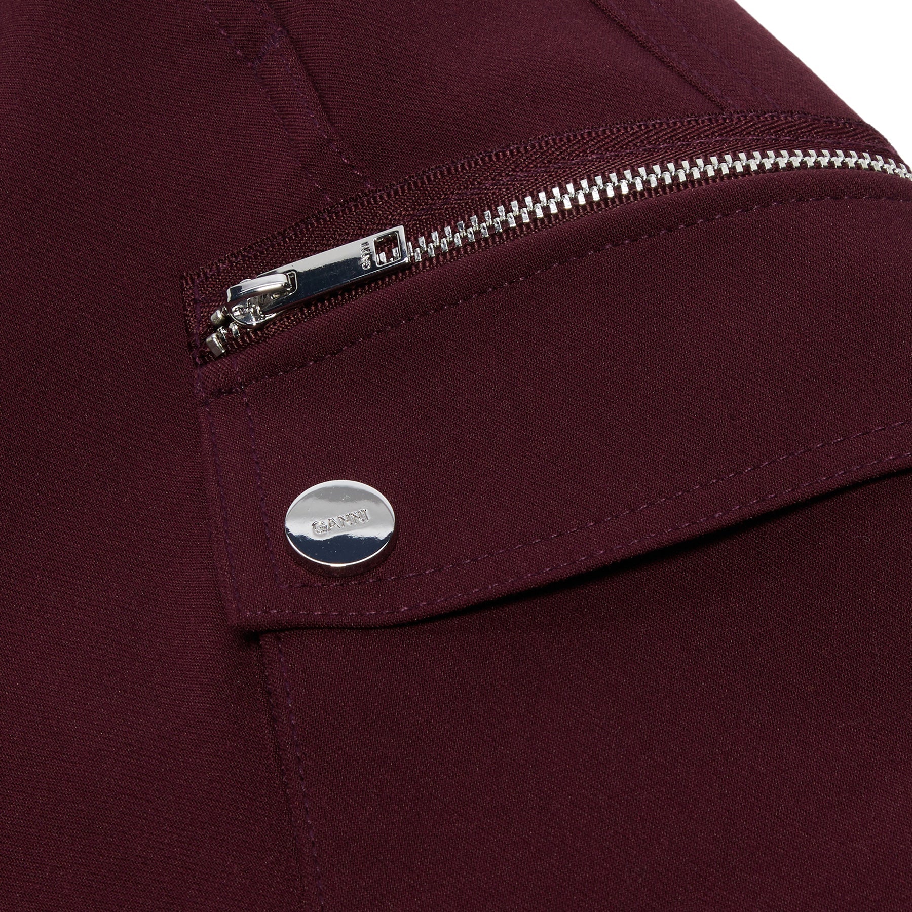 GANNI Future Twill Suiting Elasticated Pants (Port Royale)
