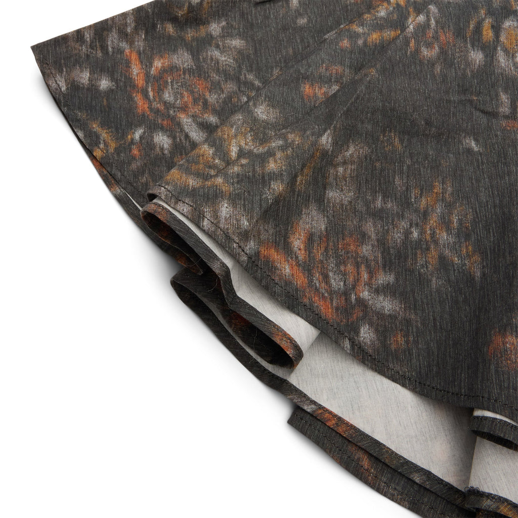 GANNI Printed Draped Mini Skirt (Phantom)