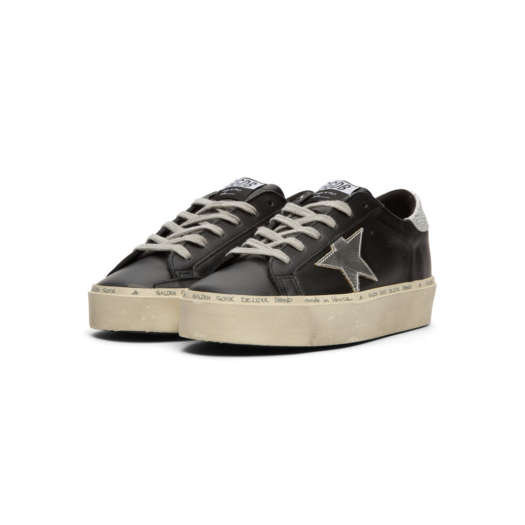 Golden Goose Hi Star Leather Upper Laminated Star (Black/Silver)