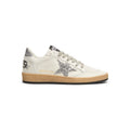 Golden Goose Ballstar Nappa Upper And Spur Glitter (White/ Silver)