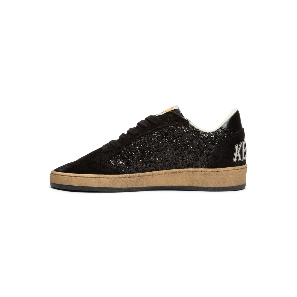 Golden Goose Ballstar Glitter Upper Nylon Tongue Suede (Black)